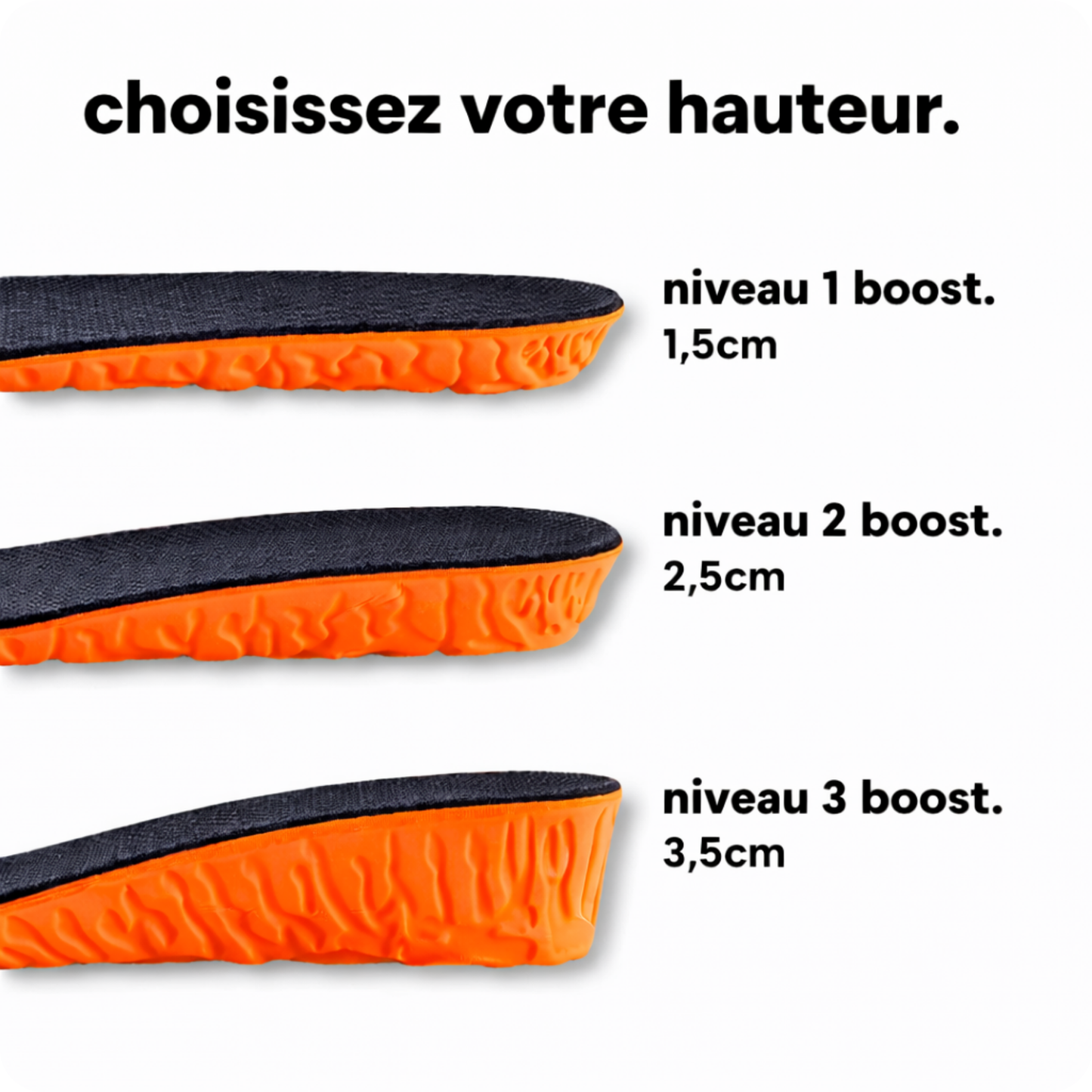 Semelles rehaussantes